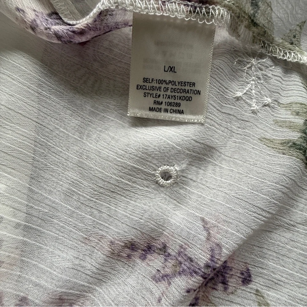 Francesca’s Embroidered Floral Kimono Size L/XL New with Tags - Picture 8 of 10